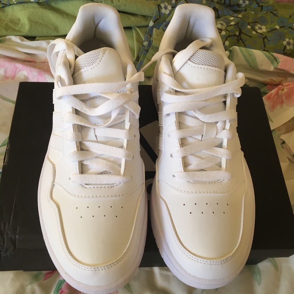 Adidas Hoops 3.0 shoes 9 US Womens white low top brand new